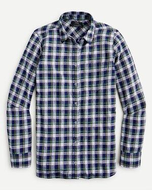 NWT J.Crew Classic Boy Fit Shirt in Campbell Plaid Flannel 4